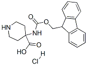 4-(FMOC-氨基)-4-哌啶甲酸盐酸盐 结构式