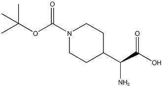 ((S)-1-BOC-4-(2-氨基)哌啶乙酸 结构式