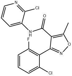 3-(2-CHLORO-6-FLUOROPHENYL)-N-(2-CHLORO-3-PYRIDINYL)-5-METHYL-4-ISOXAZOLECARBOXAMIDE 结构式