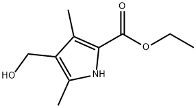 4-HYDROXYMETHYL-3,5-DIMETHYL-1H-PYRROLE-2-CARBOXYLIC ACID ETHYL ESTER 结构式