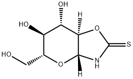 2H-Pyrano[2,3-d]oxazole-2-thione, hexahydro-6,7-dihydroxy-5-(hydroxymethyl)-, (3aR,5R,6S,7S,7aR)- (9CI) 结构式