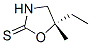 (5S)-5-ethyl-5-methyl-oxazolidine-2-thione 结构式