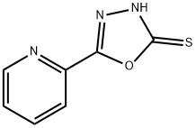 5-(2-吡啶基)-1,3,4-恶二唑-2(3H)-硫酮 结构式