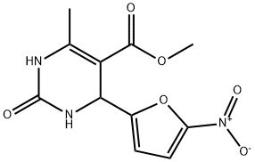2-Oxo-4-(5-nitro-2-furyl)-6-methyl-1,2,3,4-tetrahydropyrimidine-5-carboxylic acid methyl ester 结构式