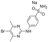 sodium N-(5-bromo-4,6-dimethyl-2-pyrimidinyl)sulphanilamidate  结构式