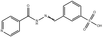 Isonicotinic acid 2-(m-sulfobenzylidene) hydrazide 结构式