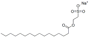 sodium 2-(palmitoyloxy)ethane-1-sulphonate 结构式