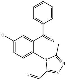 4-(2-Benzoyl-4-chlorophenyl)-5-Methyl-4H-1,2,4-triazole-3-carboxaldehyde 结构式