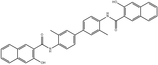 N,N'-(3,3'-dimethyl[1,1'-biphenyl]-4,4'-diyl)bis(3-hydroxynaphthalene-2-carboxamide) 结构式