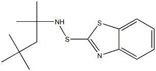 N-(1,1,3,3-tetramethylbutyl)benzothiazole-2-sulphenamide 结构式