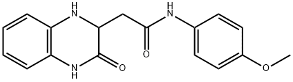 N-(4-甲氧基苯基)-2-(3-氧代-1,2,3,4-四氢喹喔啉-2-基)乙酰胺 结构式