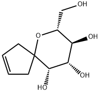 6-Oxaspiro[4.5]dec-2-ene-8,9,10-triol, 7-(hydroxymethyl)-, (7R,8S,9S,10S)- (9CI) 结构式