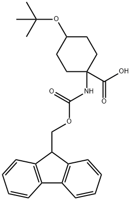 Cyclohexanecarboxylic acid, 4-(1,1-dimethylethoxy)-1-[[(9H-fluoren-9-ylmethoxy)carbonyl]amino]- (9CI) 结构式