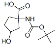 1-((叔丁氧基羰基)氨基)-3-羟基环戊烷-1-羧酸 结构式