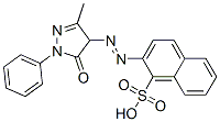 2-[(4,5-dihydro-3-methyl-5-oxo-1-phenyl-1H-pyrazol-4-yl)azo]naphthalene-1-sulphonic acid 结构式