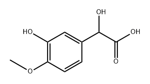 4－羟基－3－甲氧基苦杏仁酸 结构式