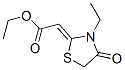 ethyl (3-ethyl-4-oxothiazolidin-2-ylidene)acetate 结构式