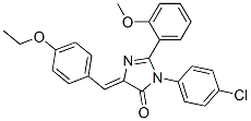 4H-Imidazol-4-one,  3-(4-chlorophenyl)-5-[(4-ethoxyphenyl)methylene]-3,5-dihydro-2-(2-methoxyphenyl)- 结构式