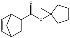 5-降冰片烯-2-羧酸(1'-甲基环戊基)酯 结构式