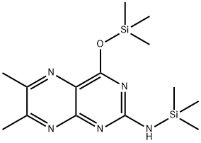 6,7-Dimethyl-N-(trimethylsilyl)-4-(trimethylsilyloxy)pteridin-2-amine 结构式