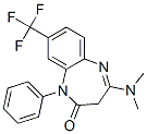 4-(Dimethylamino)-1,3-dihydro-1-phenyl-8-(trifluoromethyl)-2H-1,5-benzodiazepin-2-one 结构式