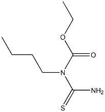 Carbamic  acid,  (aminothioxomethyl)butyl-,  ethyl  ester  (9CI) 结构式