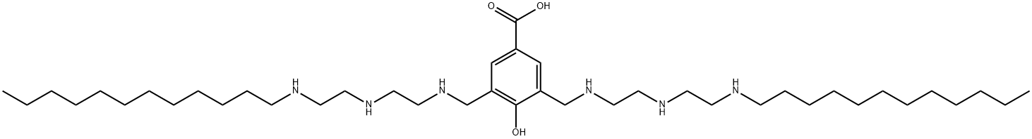 3,5-bis[[[2-[[2-(dodecylamino)ethyl]amino]ethyl]amino]methyl]-4-hydroxybenzoic acid 结构式