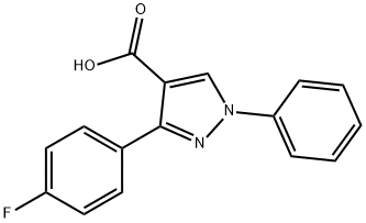 3-(4-氟苯)-1-苯-1H-吡唑-4-羧酸 结构式