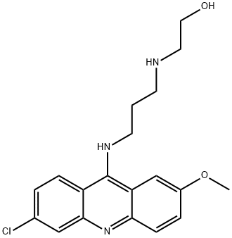 2-[[3-[(6-Chloro-2-methoxyacridin-9-yl)amino]propyl]amino]ethanol 结构式