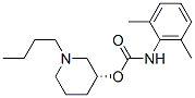 N-(2,6-Dimethylphenyl)carbamic acid [3R,(+)]-1-butyl-3-piperidinyl ester 结构式