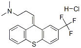 (E)-N,N-dimethyl-3-[2-(trifluoromethyl)-9H-thioxanthen-9-ylidene]propylamine hydrochloride 结构式