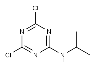2,4-二氯-6-异丙基氨基-1,3,5-三嗪 结构式
