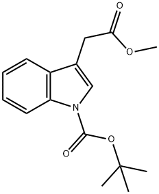 N-BOC-吲哚-3-乙酸甲酯 结构式