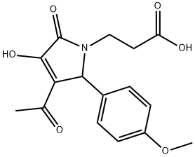 3-[3-ACETYL-4-HYDROXY-2-(4-METHOXY-PHENYL)-5-OXO-2,5-DIHYDRO-PYRROL-1-YL]-PROPIONIC ACID 结构式