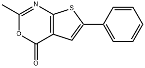 2-甲基-6-苯基-4H-噻吩并[2,3-D][1,3]恶嗪-4-酮 结构式