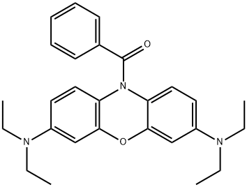 10-benzoyl-N,N,N',N'-tetraethyl-10H-phenoxazine-3,7-diamine 结构式