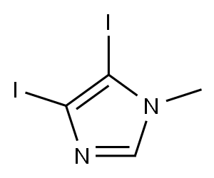 4,5-二碘-1-甲基-1H-咪唑 结构式