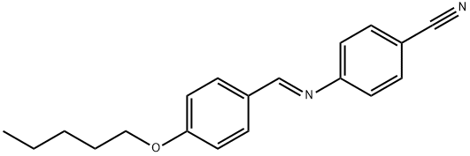 4'-正戊氧基苯亚甲基-4-氰基苯胺 结构式