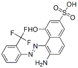 6-amino-4-hydroxy-5-[[2-(trifluoromethyl)phenyl]azo]naphthalene-2-sulphonic acid 结构式
