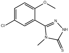 5-(5-氯-2-甲氧苯基)-4-甲基-2,4-二氢-3H-1,2,4-三唑-3-硫酮 结构式