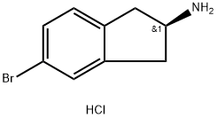 (R)-5-溴-2,3-二氢-1H-茚满-2-胺盐酸盐 结构式