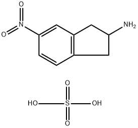 5-硝基茚-2-胺硫酸盐 结构式