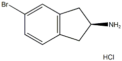 (S)-5-溴-2,3-二氢-1H-茚-2-胺盐酸盐 结构式