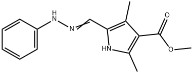 1H-Pyrrole-3-carboxylicacid,2,4-dimethyl-5-[(phenylhydrazono)methyl]-,methylester(9CI) 结构式