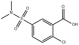 2-CHLORO-5-DIMETHYLSULFAMOYL-BENZOIC ACID 结构式