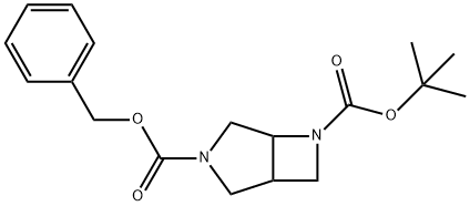(1R,5S)-3-benzyl 6-tert-butyl 3,6-diazabicyclo[3.2.0]heptane-3,6-dicarboxylate 结构式