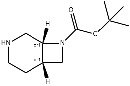 顺式-8-BOC-3,8-二氮杂双环[4.2.0]辛烷 结构式