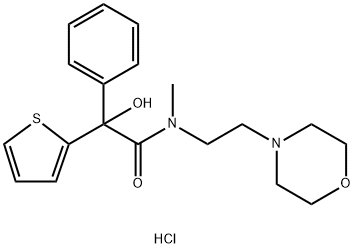 Phenyl-2 alpha-thienyl-2 hydroxy-2 N-(morpholino-2 ethyl)N-methylaceta mide chlorhydrate 结构式