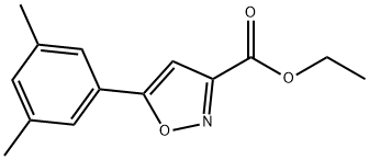 5-(3,5-DIMETHYLPHENYL)-3-ISOXAZOLECARBOXYLIC ACID ETHYL ESTER 结构式