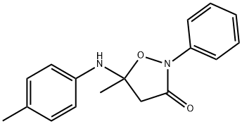 5-甲基-5-[(4-甲基苯基)氨基]-2-苯基-3-异恶唑烷酮 结构式